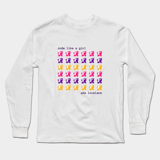 Ada Lovelace - Programmer girl Long Sleeve T-Shirt by nanarts